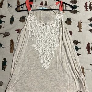 Women's Maurice’s cream‎ Lace Detail Top size small